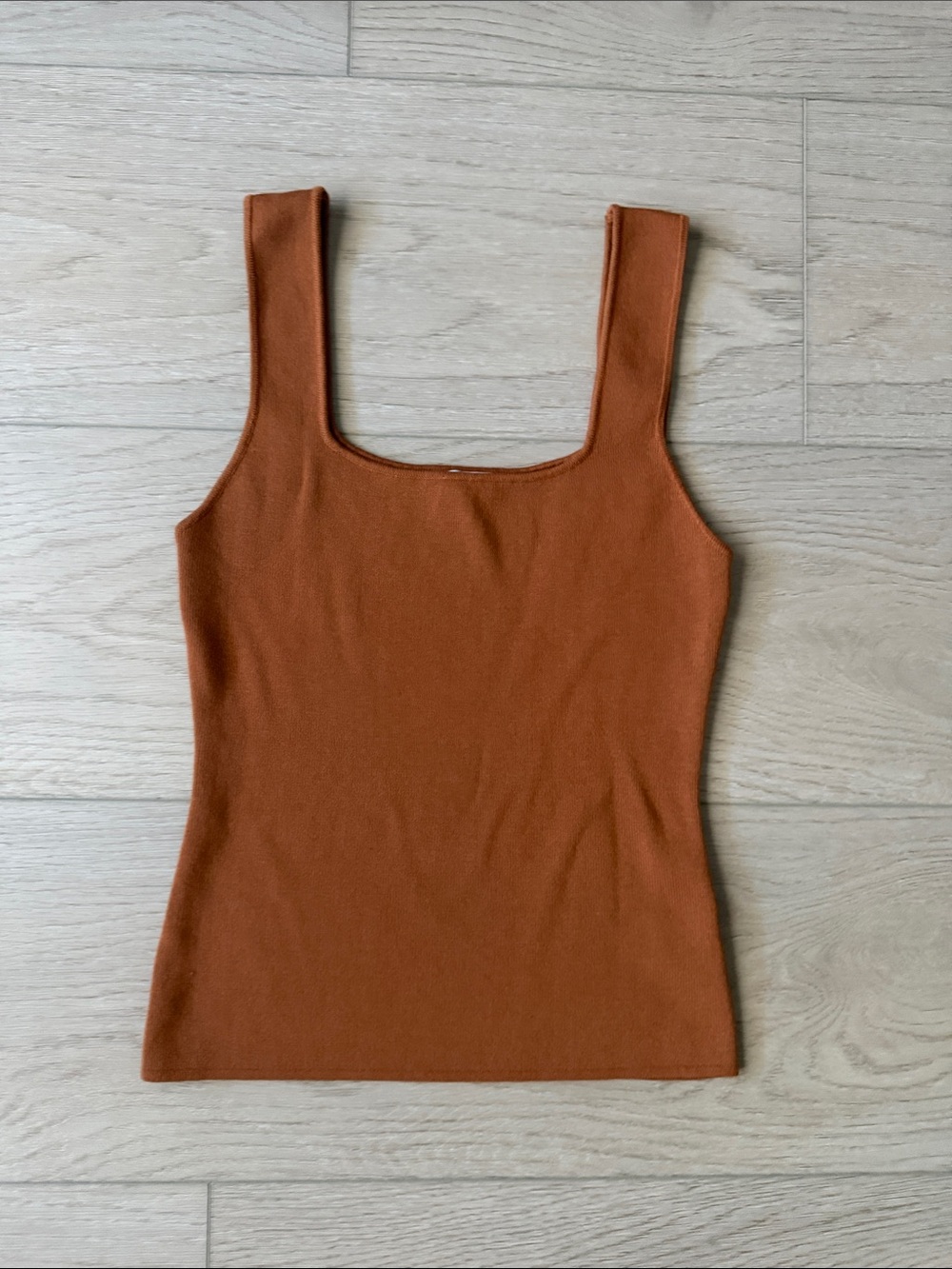 Brown Fitted Tank